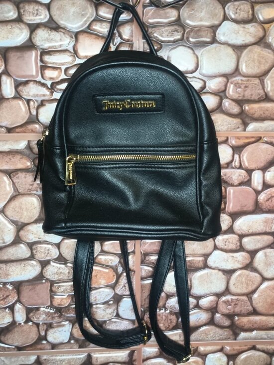 Juicy Couture Mini Backpack Purse Black Gold Hardware Pre-owned Good Condition main image 14